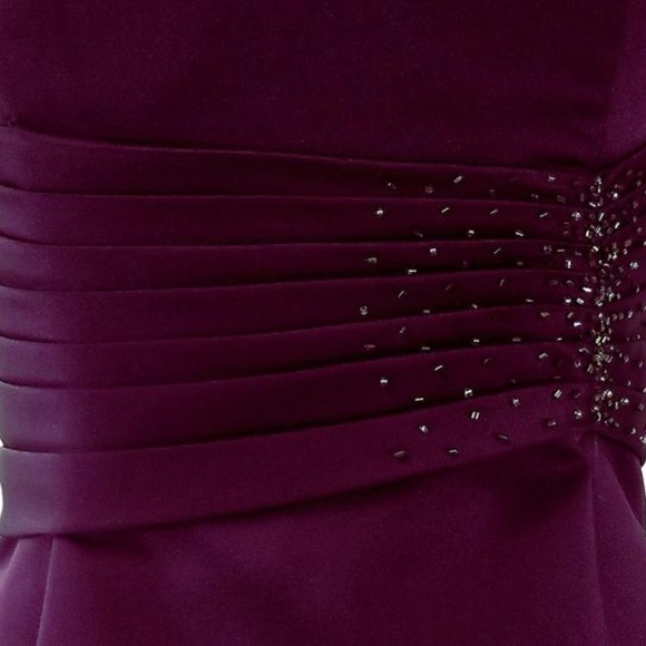 Alfred Angelo "Grape" Strapless Satin Bridesmaid/Formal Gown NEW- Sz. 10 - Picture 4 of 11